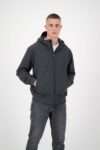 Airforce Hooded four-way stretch jacket gun metal