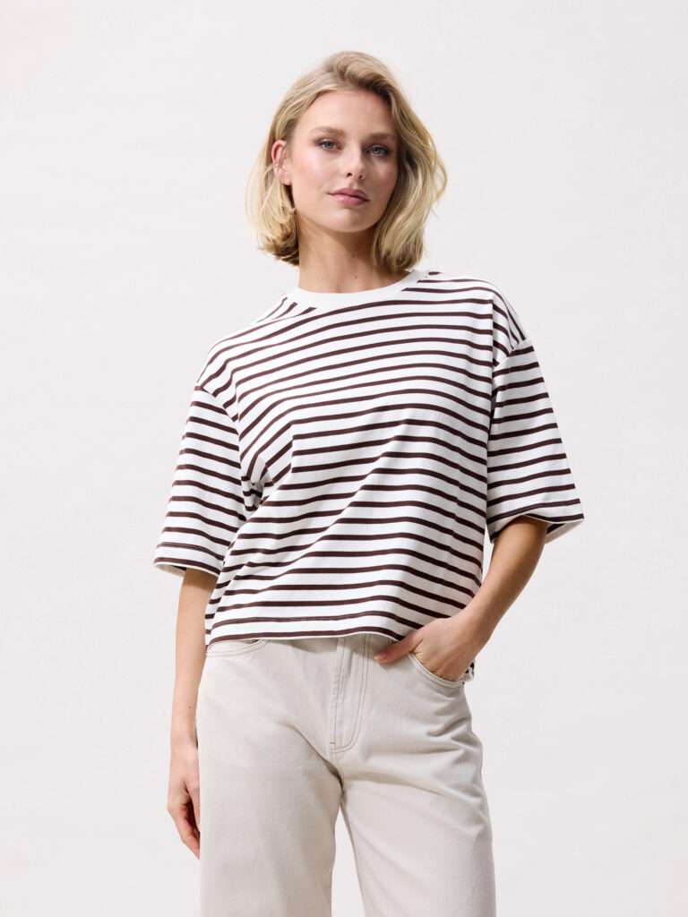 Loose fit Striped Tshirt - Rocky Road - foto 1
